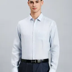 Reid & Taylor Blue Regular fit Stripes Shirt-picture-10