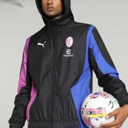 Puma Black & Blue Regular Fit Colour Block Sports Hoodie-image-26