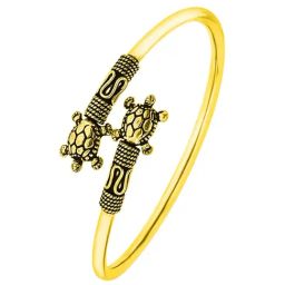 Ahilya Jewels 92.5 Sterling Silver Tortoise Classic Bangle for Women-image-8