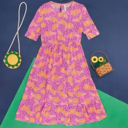 Pantaloons Junior Lilac Floral Print Dress-picture-44