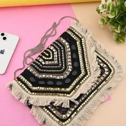 Gaurapakhi Black Embroidered Cross Body Bag-image-28
