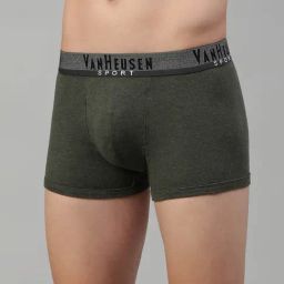 Van Heusen Sport Regular Fit Plush Back Elasticized Waistband Double Layer Gusset Solid Trunks image 3
