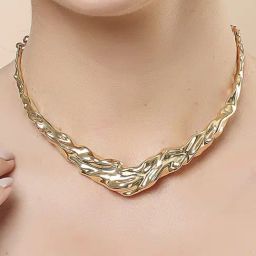 Karatcart Gold Plated Omega Chain Necklace For Women-picture-31