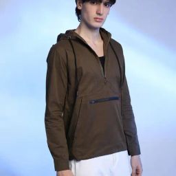 Campus Sutra Brown Regular Fit Hooded Jacket-picture-40