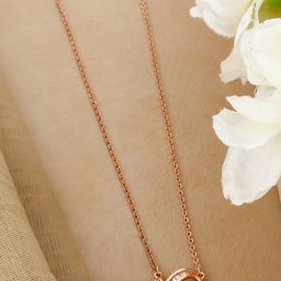 QUERALT Stainless Steel Artificial Stones Studded Heart Shaped Pendant With Chain-image-29