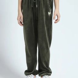 Monte Carlo Girls Olive Solid Regular Fit Trackpants-image-32