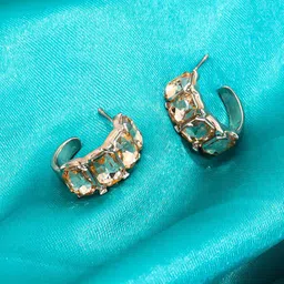 VAGHBHATT Circular Half Hoop Earrings-6