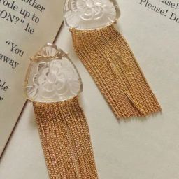 Johori Golden Dangler Earrings-image-64
