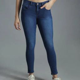 High Star Blue Regular Fit High Rise Jeans-image-46