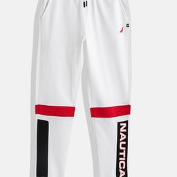 Nautica Boys Brand Logo Print Pure Cotton Joggers-image-82