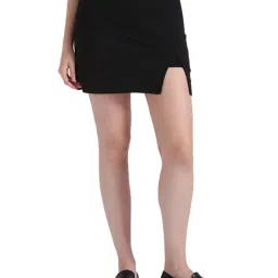 Tommy Hilfiger Black Self Regular Fit Skorts-image-20