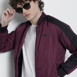 The Indian Garage Co Men Colourblocked Bomber Jacket-37