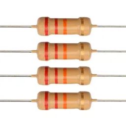 Invento 100Pcs 22K Ohm Carbon Film Resistor - 1/4 W Resistance 0.25 Watt 250mW for DIY ISC 1844-3-30