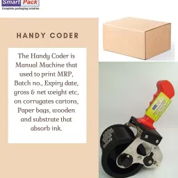 Smart Pack 4" Handy Coder Machine Printing Carton Box With One 8mm rubber letter set image 2