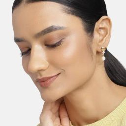 Estele Gold-Plated Pearl Drop Combo Earrings with Crystals for Women - Pack of 2-4