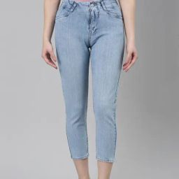 SHOWOFF Blue Denim Slim Fit Mid Rise Jeans-image-75