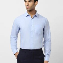 Van Heusen Blue Cotton Slim Fit Shirt-image-97