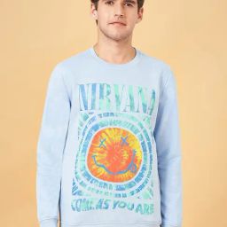 Urban Ranger by Pantaloons Sky Blue Regular Fit Printed Sweatshirt-picture-29