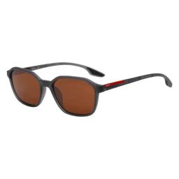 Ted Smith Brown UV Protection Rectangular Unisex Sunglasses-39