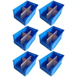 Avsar Plastic 230x150x120 mm Blue FPO Crate Bin 25 Capacity 5 Kg Approx (Pack of 6)-image-47