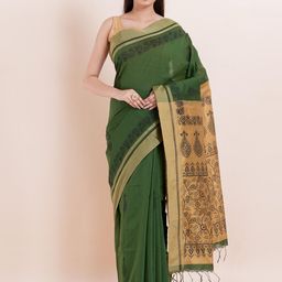 PUKU Ethnic Motifs Zari Saree-image-88