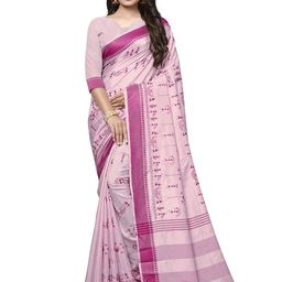 KALINI Warli Printed Saree with Blouse Piece-16