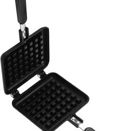 DIKPUL GROUP Non Stick Square French Egg Pancake Waffle Maker Mould for Gas Burner Stove Waffle Maker Machine with Comfortable Handle with Locking Hoop for Waffle Pan Cake Maker image 2