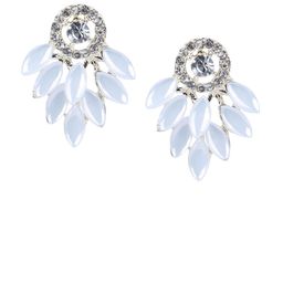 OPUS GEMS Artificial Stones Studded Circular Shaped Drop Earrings-image-65