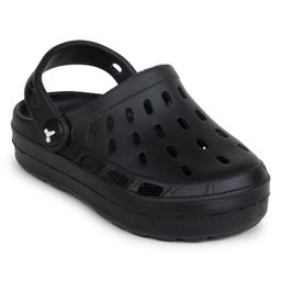 Toothless Perforated Slingback Clogs - Black-image-11
