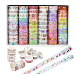 FunBlast Cute Cartoon Theme Decorative Washi Tape Set 60 Rolls Random Design-picture-18