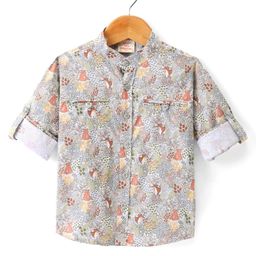 Rikidoos Full Sleeves Bear Printed Shirt - Multi Colour-picture-15