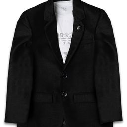 CAVIO Cotton Full Sleeves Solid Blazer With Stones Embellished Tee - Black-image-14