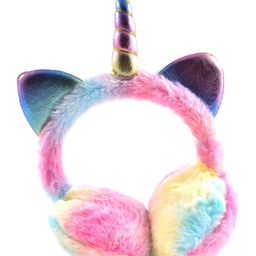 ZQBIEE Fur Unicorn Detailed Winter Earmuffs - Rainbow-image-64
