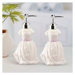 KOOKEE Ceramic Soap Dispenser for handwash for Bathroom, Purple, (Set of 2) (10911) 400 ml-70