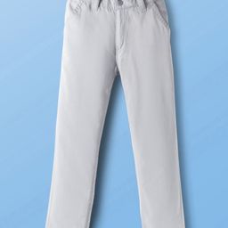 Pine Kids Cotton Elastane Woven Full Length Solid Color Jeans - White-picture-33