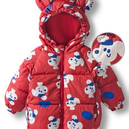 Mark & Mia Full Sleeves Hooded Padded Jacket With Dog Print - Red-picture-25