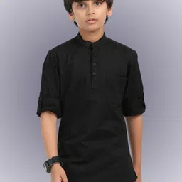Rocket Science Boys Black Kurtas-picture-26
