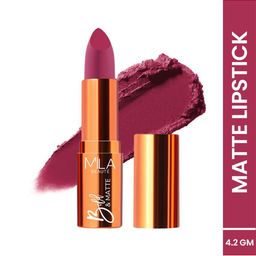 MILA BEAUTE Bold & Matte Creamy Finish Lipstick With Jojoba Oil - 4.2 g - Crush On-26