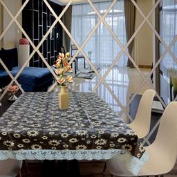 KANUSHI INDUSTRIES Brown Floral Waterproof 6-Seater Table Cover-image-46
