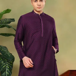 TATTVA Geometric Printed Mandarin Collar Pure Cotton Straight Short Kurta-picture-30