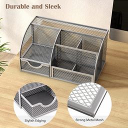 FunBlast Metal Desk Organizer with 7 Compartments for Home Office Pack of 1 image 5