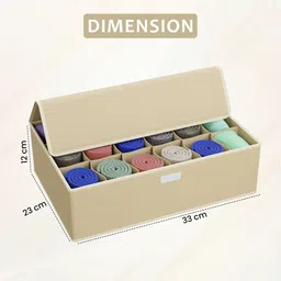 aura Kuber Industries Beige Set of 2 Regular Drawer Organiser Organisers image 3