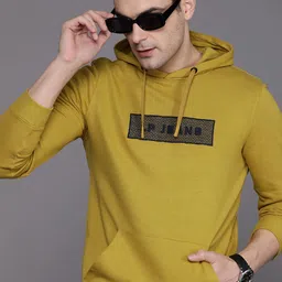 Louis Philippe Jeans Men Embroidered Hooded Sweatshirt-image-12