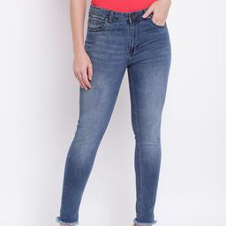 Deewa Women Blue Slim Fit High-Rise Clean Look Stretchable Jeans-image-69