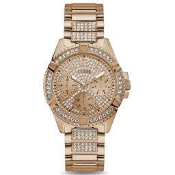 GUESS LADY FRONTIER Women Round Rose Gold Tone Dial Analog Watch - W1156L3-image-54