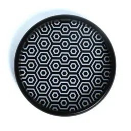 Crayton Black & White Round MDF Wall Hanging - Set of 1-image-88