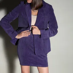 Vero Moda Purple Regular Fit Blazer-image-92