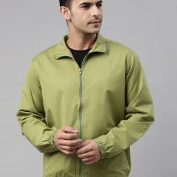 CINOCCI Green Cotton Slim Fit Jacket-picture-18