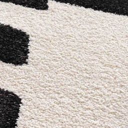 Obsessions Black & Cream Non-Shedding Abstract Carpet - Medium image 3