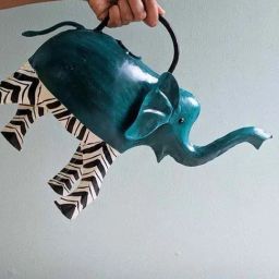Pichkaari The Elephant Handcrafted Blue Watering Can-image-23